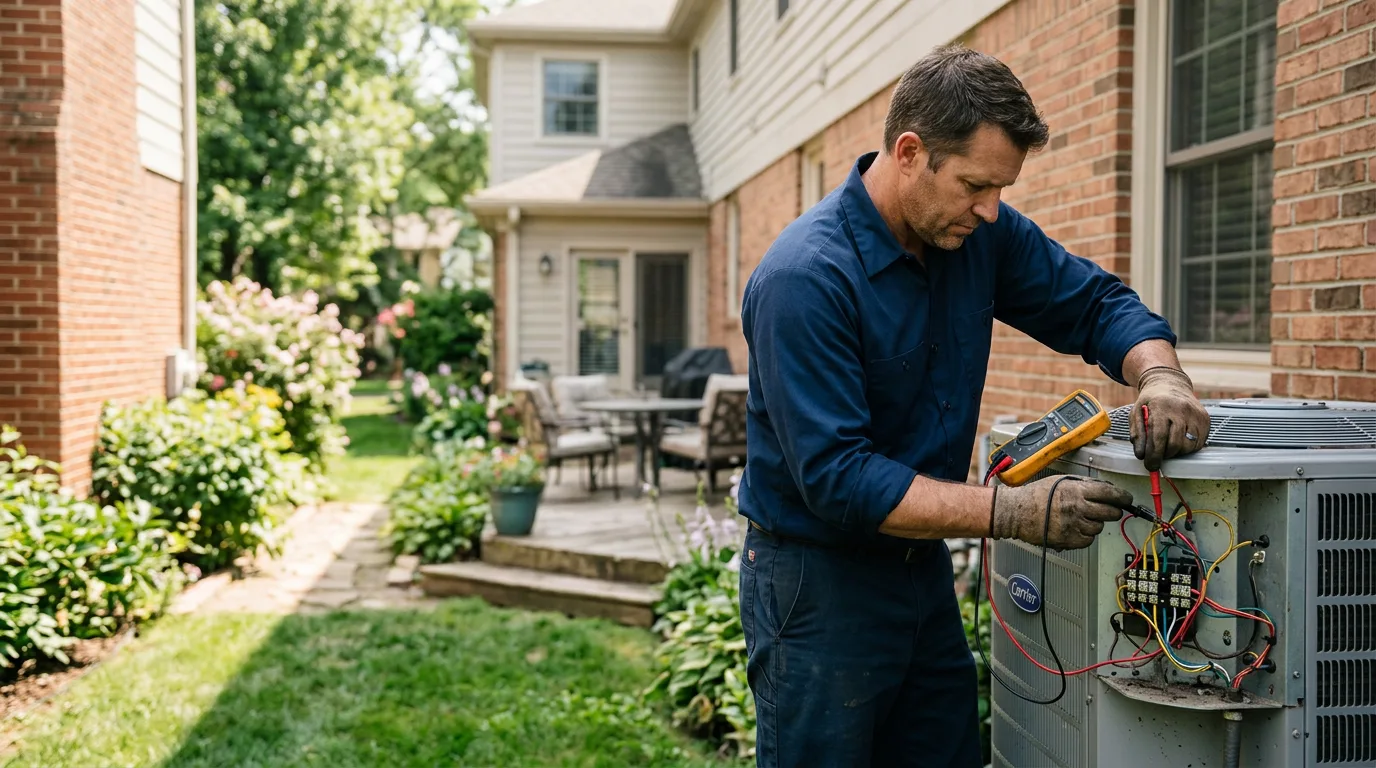 HVAC technician working near Deanville, TX
